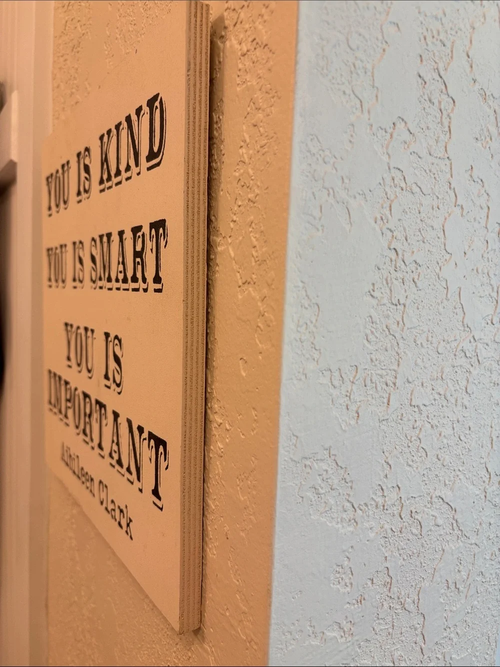 Inspirational Wall Plaque — Black Text on Cream  from “The Help”
